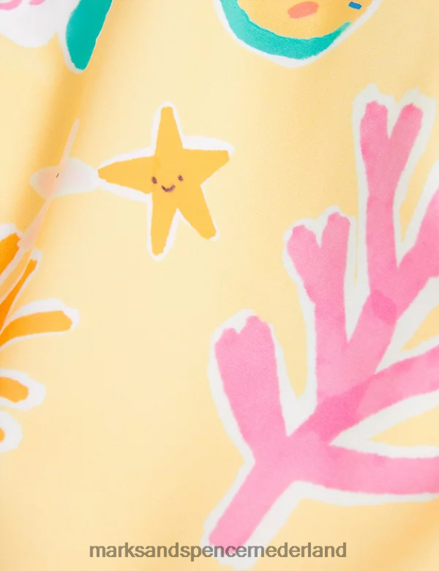 Marks & Spencer Baby Badpak met zeelevenprint geel mengsel kleding N8VZP7710
