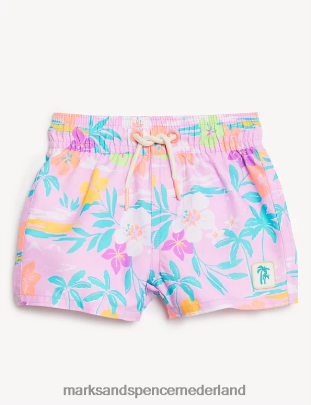 Marks & Spencer Baby zwemshort met oceaanprint roze mix kleding N8VZP7451