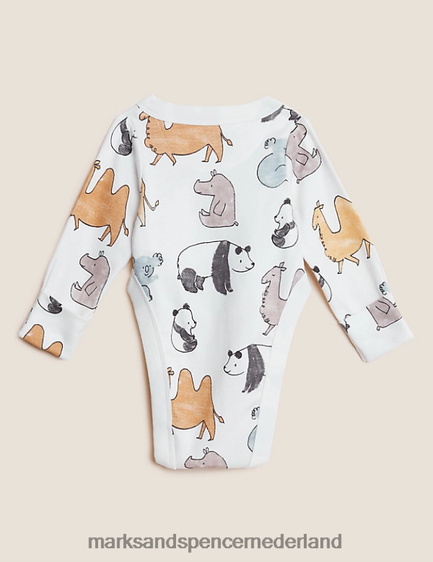 Marks & Spencer Baby 3-delige bodysuits van puur katoen met heupdysplasie rook kleding N8VZP7548