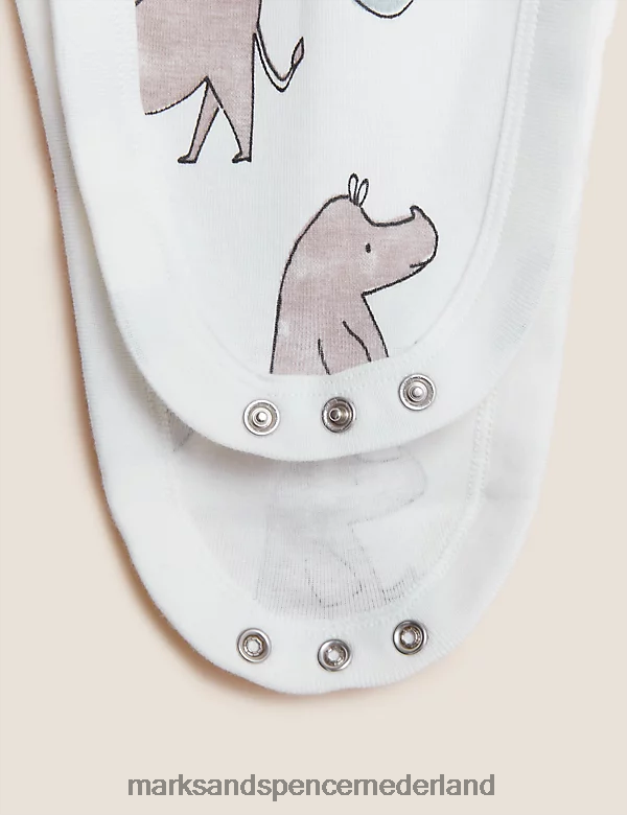Marks & Spencer Baby 3-delige bodysuits van puur katoen met heupdysplasie rook kleding N8VZP7548