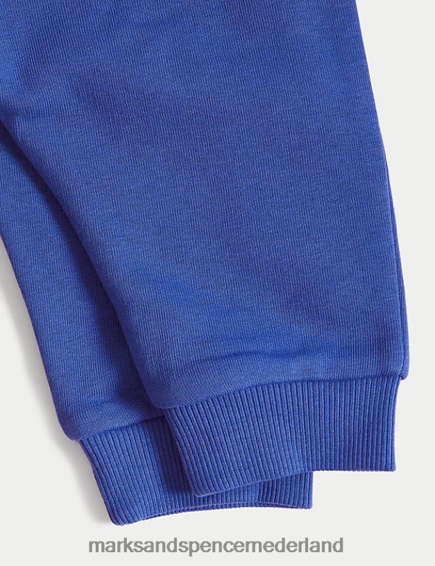 Marks & Spencer Baby 3 paar katoenrijke joggingbroeken blauw mengsel kleding N8VZP7231