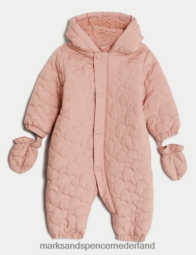 Marks & Spencer Baby gewatteerd sneeuwpak roze kleding N8VZP7676