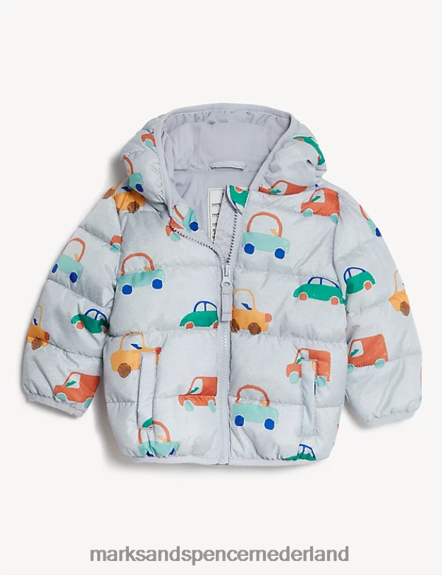 Marks & Spencer Baby jas met autoprint grijze mix kleding N8VZP7366