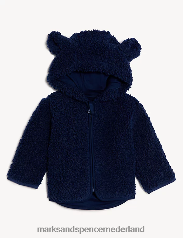 Marks & Spencer Baby jas met capuchon marine mix kleding N8VZP7433