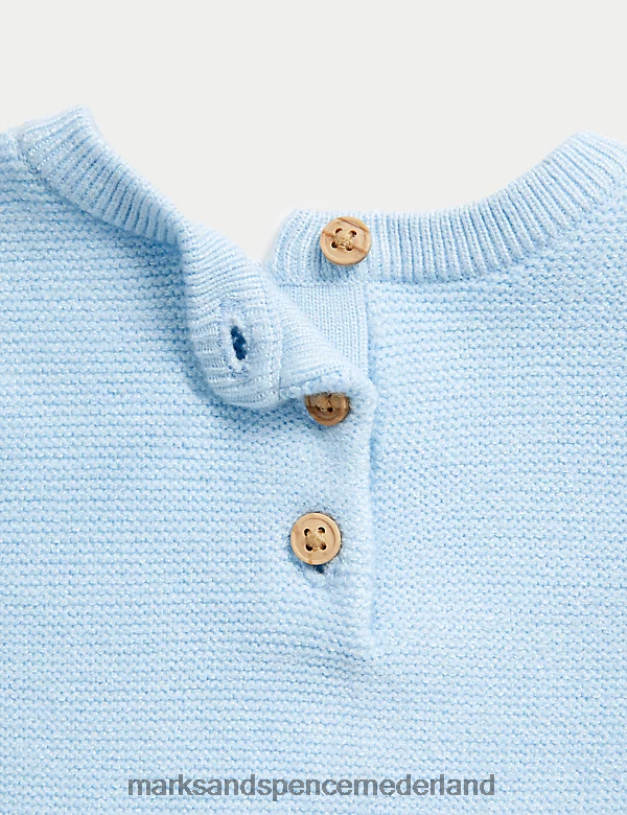 Marks & Spencer Baby 2-delige gebreide walvisoutfit ijsblauw kleding N8VZP7281