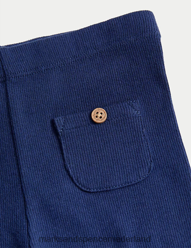 Marks & Spencer Baby 2-delige katoenrijke bloemenoutfit blauw mengsel kleding N8VZP7642