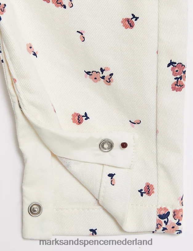 Marks & Spencer Baby 2-delige katoenrijke bloemenoutfit roze mix kleding N8VZP7655