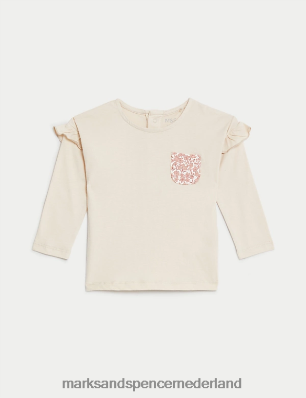 Marks & Spencer Baby 2-delige katoenrijke bloemenoutfit roze mix kleding N8VZP7658