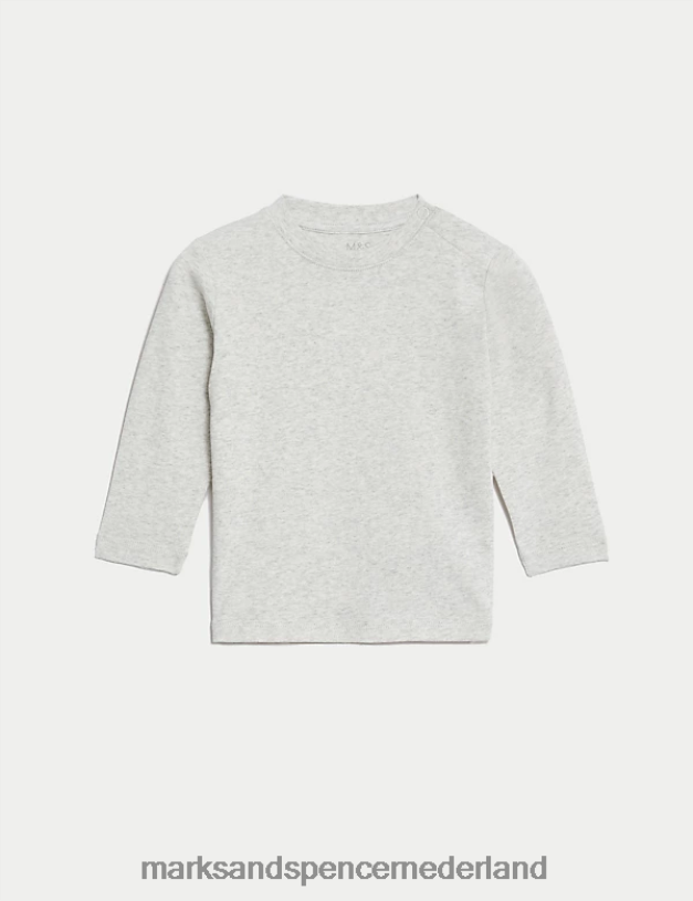 Marks & Spencer Baby 2-delige katoenrijke gestreepte dinosaurusoutfit rode mix kleding N8VZP7374