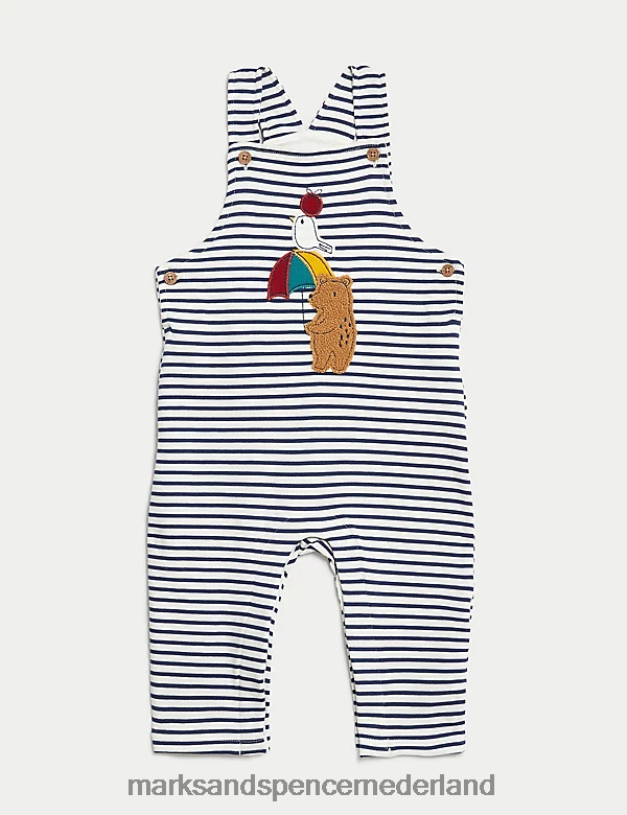 Marks & Spencer Baby 2-delige katoenrijke gestreepte outfit multi kleding N8VZP7236