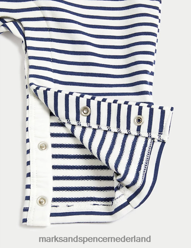 Marks & Spencer Baby 2-delige katoenrijke gestreepte outfit multi kleding N8VZP7236