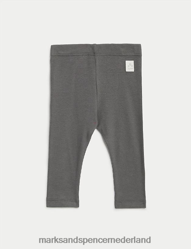 Marks & Spencer Baby 2-delige katoenrijke olifantenoutfit middelgrijs kleding N8VZP7447