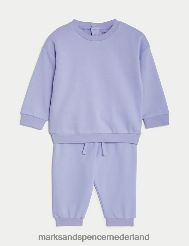 Marks & Spencer Baby 2-delige katoenrijke outfit paars kleding N8VZP7817