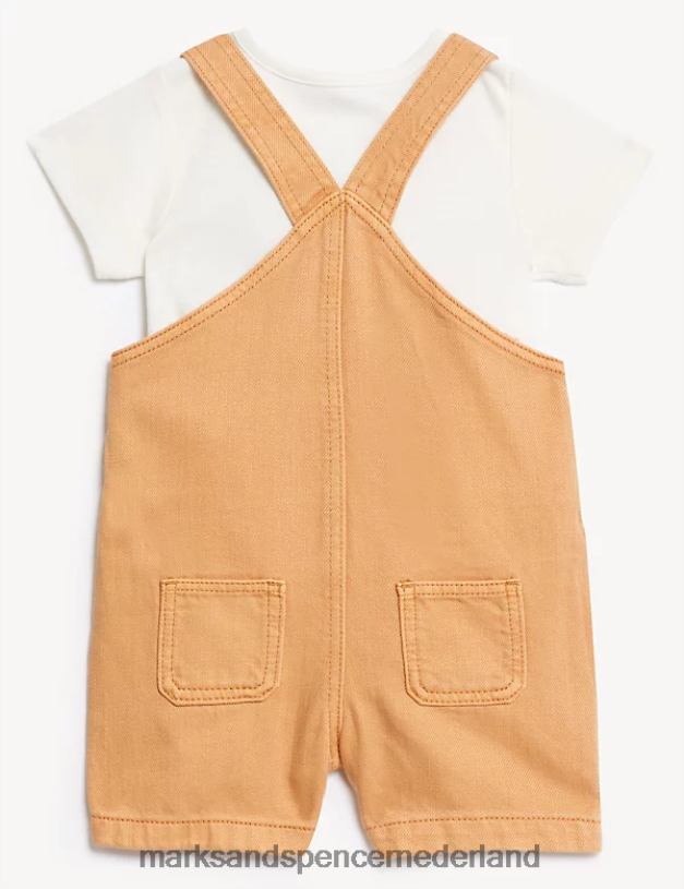 Marks & Spencer Baby 2-delige katoenrijke outfit roest mengsel kleding N8VZP7577
