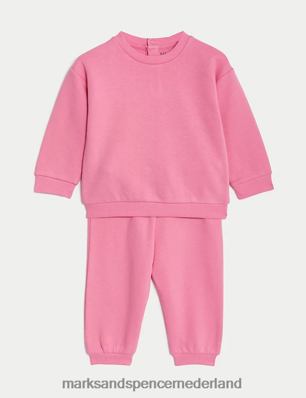 Marks & Spencer Baby 2-delige katoenrijke outfit roze kleding N8VZP7612