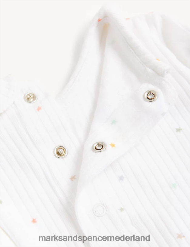 Marks & Spencer Baby 2-delige kraagoutfit van puur katoen ivoor mix kleding N8VZP7439