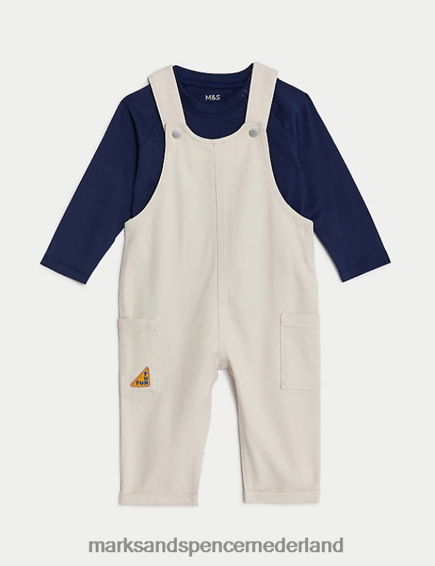 Marks & Spencer Baby 2-delige outfit van puur katoen calico mix kleding N8VZP7402
