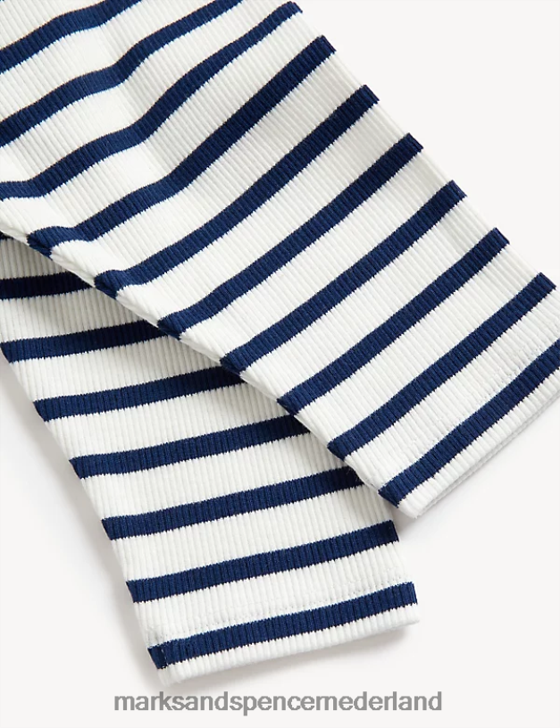 Marks & Spencer Baby katoenen marineblauwe t-shirtoutfit marine mix kleding N8VZP7299