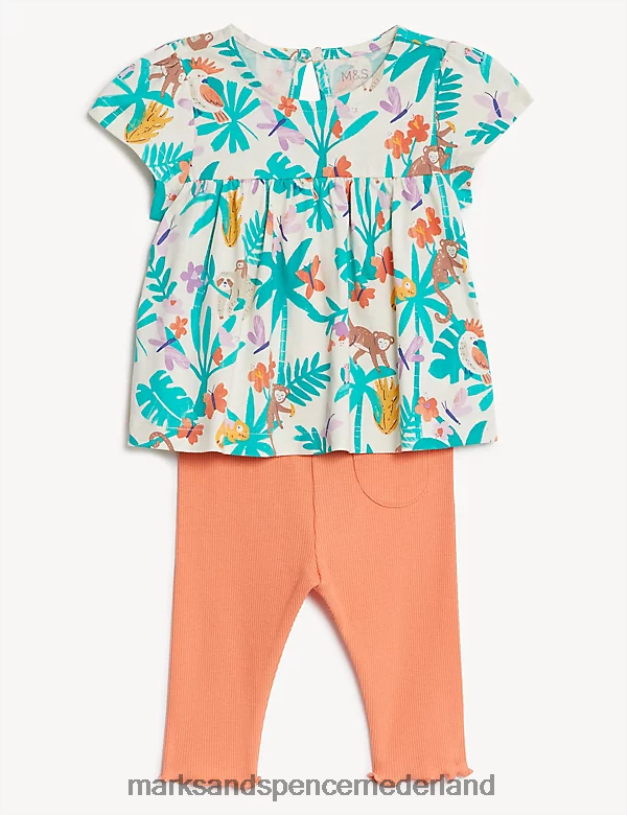 Marks & Spencer Baby katoenrijke jungle-outfit multi kleding N8VZP7707