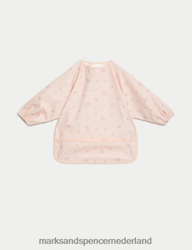 Marks & Spencer Baby bloemen voedingsslab lichtroze mix kleding N8VZP7631