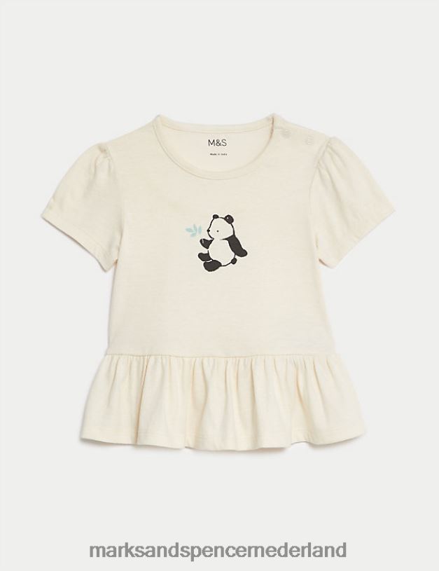 Marks & Spencer Baby Puur katoenen pandatopje calico kleding N8VZP7681