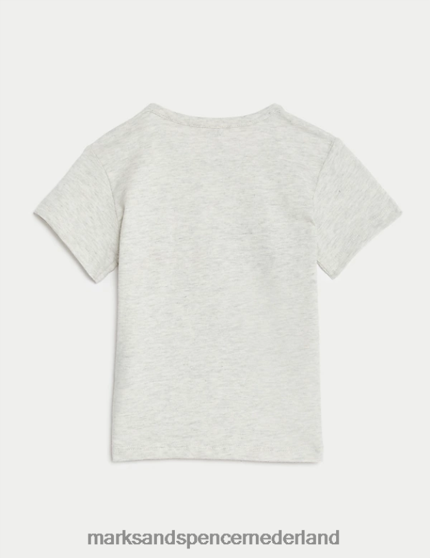 Marks & Spencer Baby T-shirt van puur katoen met autoprint grijze mergel kleding N8VZP7230
