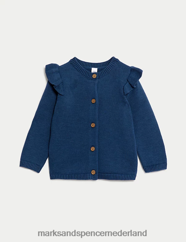 Marks & Spencer Baby puur katoenen gebreid vest marine kleding N8VZP7823