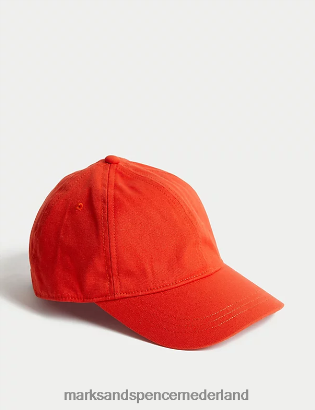 Marks & Spencer Heren Baseball pet fel oranje accessoires N8VZP6699