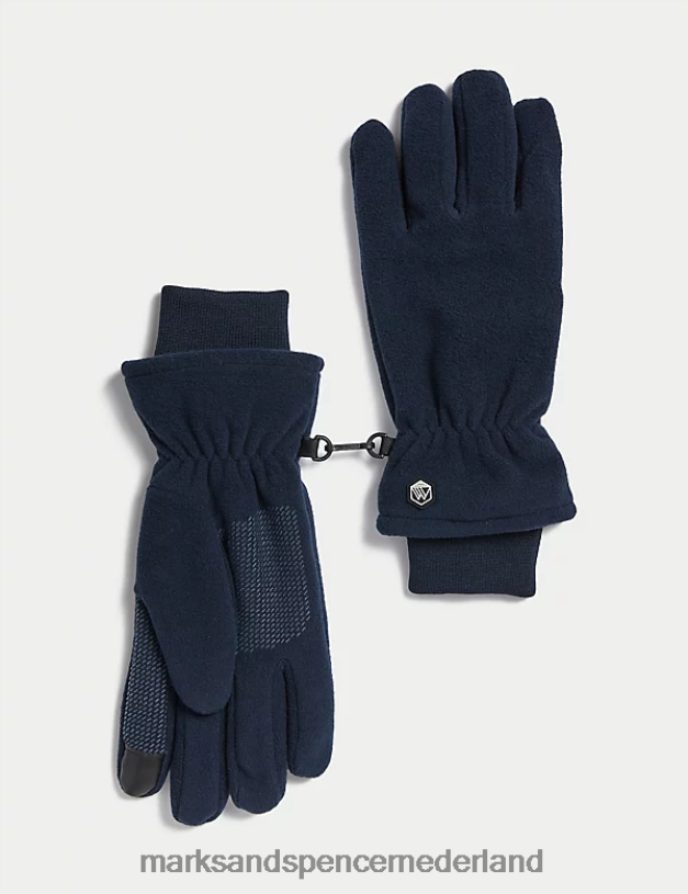 Marks & Spencer Heren fleece handschoenen donker marine accessoires N8VZP5959