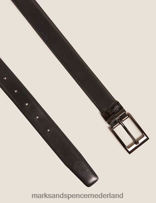 Marks & Spencer Heren leren omkeerbare riem zwart bruin accessoires N8VZP6408
