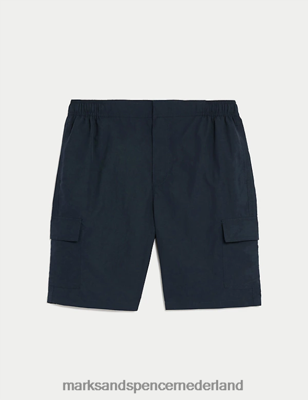 Marks & Spencer Heren sneldrogende cargo-zwemshort met zakken donker marine kleding N8VZP6146