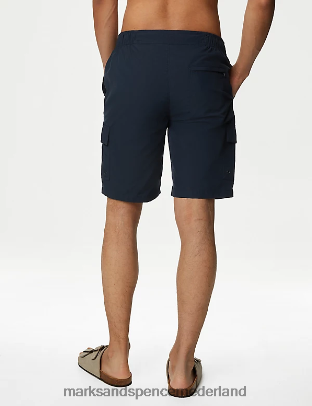 Marks & Spencer Heren sneldrogende cargo-zwemshort met zakken donker marine kleding N8VZP6146