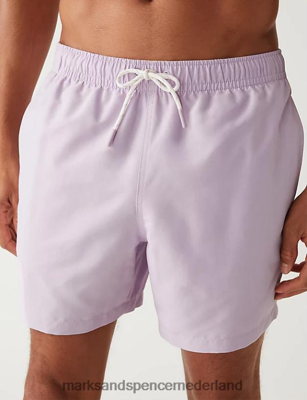 Marks & Spencer Heren sneldrogende zwemshort zacht lila kleding N8VZP5128