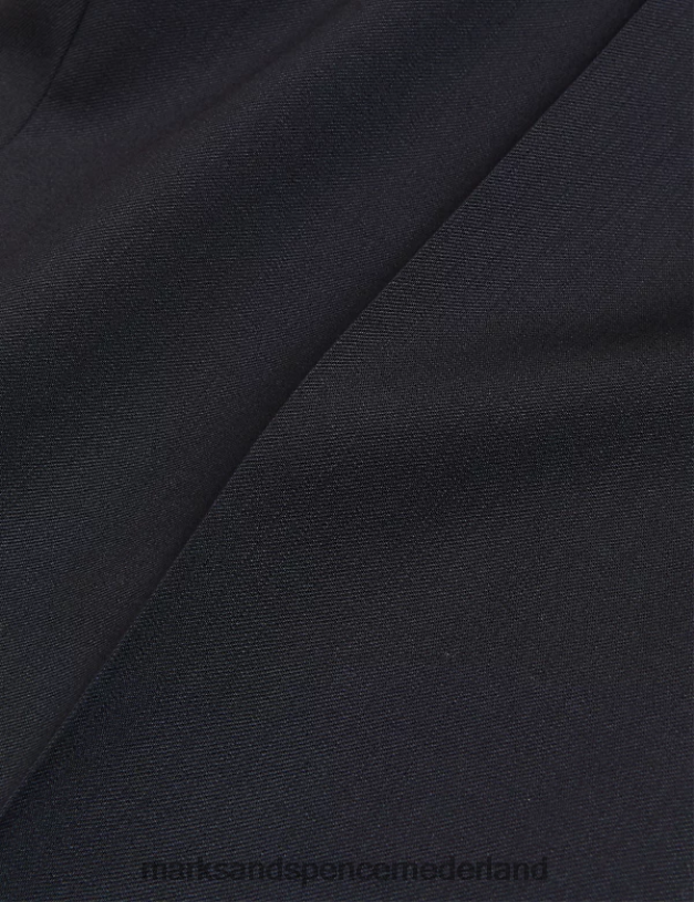 Marks & Spencer Heren Slim-fit super 100s broek van puur wol medium marine kleding N8VZP6749