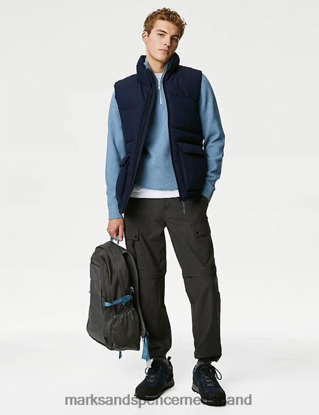 Marks & Spencer Heren gewatteerde bodywarmer met thermowarmte marine kleding N8VZP5003