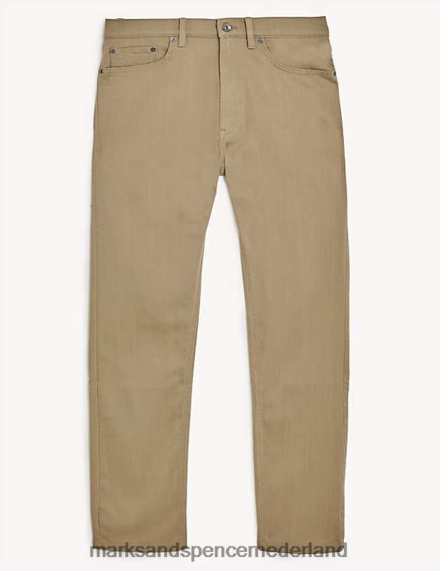 Marks & Spencer Heren 360 flex-jeans met rechte pasvorm topaas kleding N8VZP7040