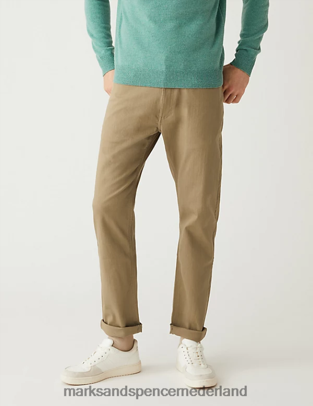 Marks & Spencer Heren 360 flex-jeans met rechte pasvorm topaas kleding N8VZP7040