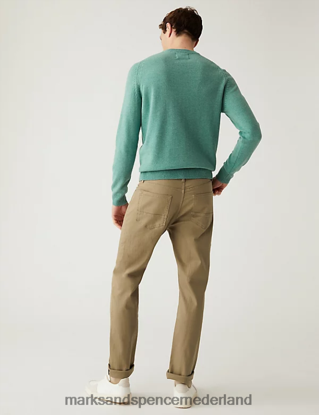 Marks & Spencer Heren 360 flex-jeans met rechte pasvorm topaas kleding N8VZP7040