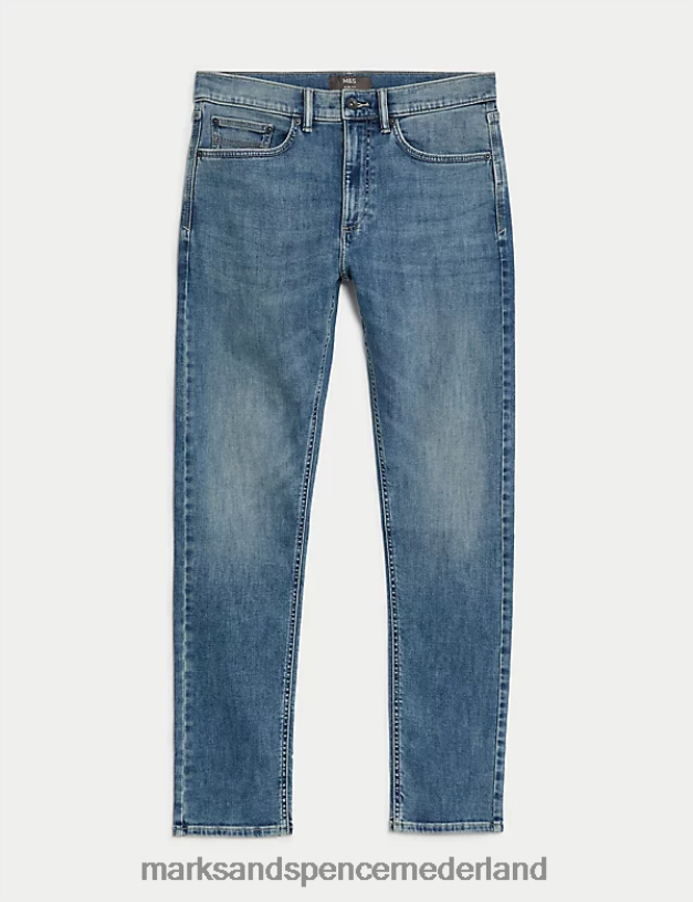 Marks & Spencer Heren Slim-fit 360 flex-jeans blauwe tint kleding N8VZP7190