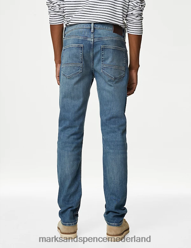 Marks & Spencer Heren Slim-fit 360 flex-jeans blauwe tint kleding N8VZP7190