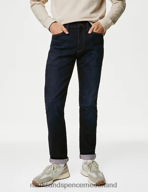 Marks & Spencer Heren Slim-fit 360 flex-jeans indigo kleding N8VZP7185