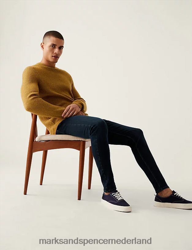 Marks & Spencer Heren skinny-fit stretchjeans inkt kleding N8VZP7263