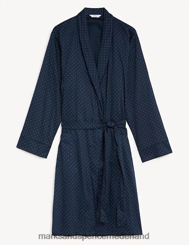 Marks & Spencer Heren kamerjas van puur katoen marine mix kleding N8VZP6676