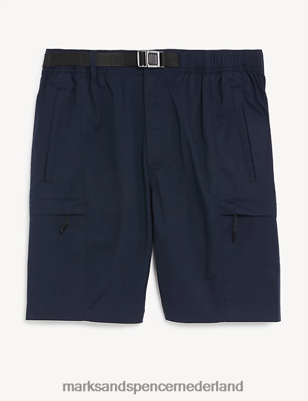 Marks & Spencer Heren Trekkingshort met riem en stormkleding marine kleding N8VZP5401