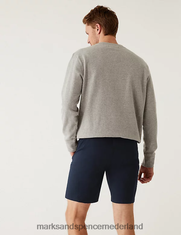 Marks & Spencer Heren Trekkingshort met riem en stormkleding marine kleding N8VZP5401
