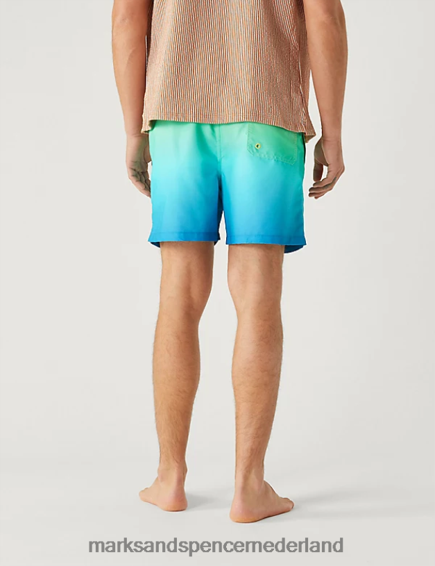 Marks & Spencer Heren sneldrogende ombre zwemshort blauw mengsel kleding N8VZP5182