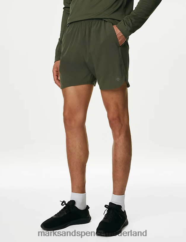 Marks & Spencer Heren sneldrogende sportshorts khaki kleding N8VZP5407