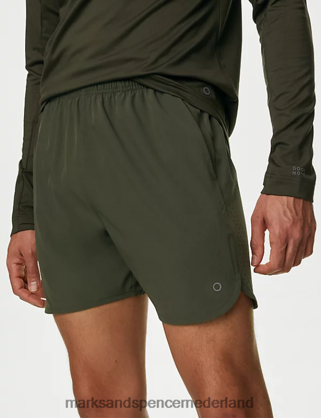 Marks & Spencer Heren sneldrogende sportshorts khaki kleding N8VZP5407