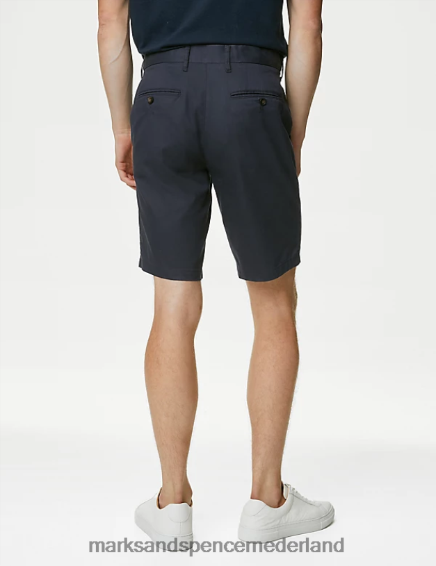 Marks & Spencer Heren superlichtgewicht chinoshort met stretch marine kleding N8VZP6501