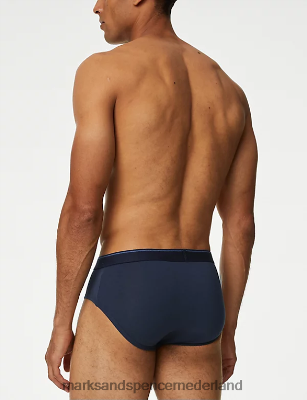 Marks & Spencer Heren 10 stuks coole en frisse slips met stretch marine mix kleding N8VZP5180